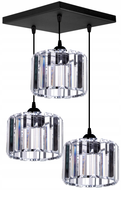 Lampa Wisząca Sufitowa Zwis Plafon Kryształ Led