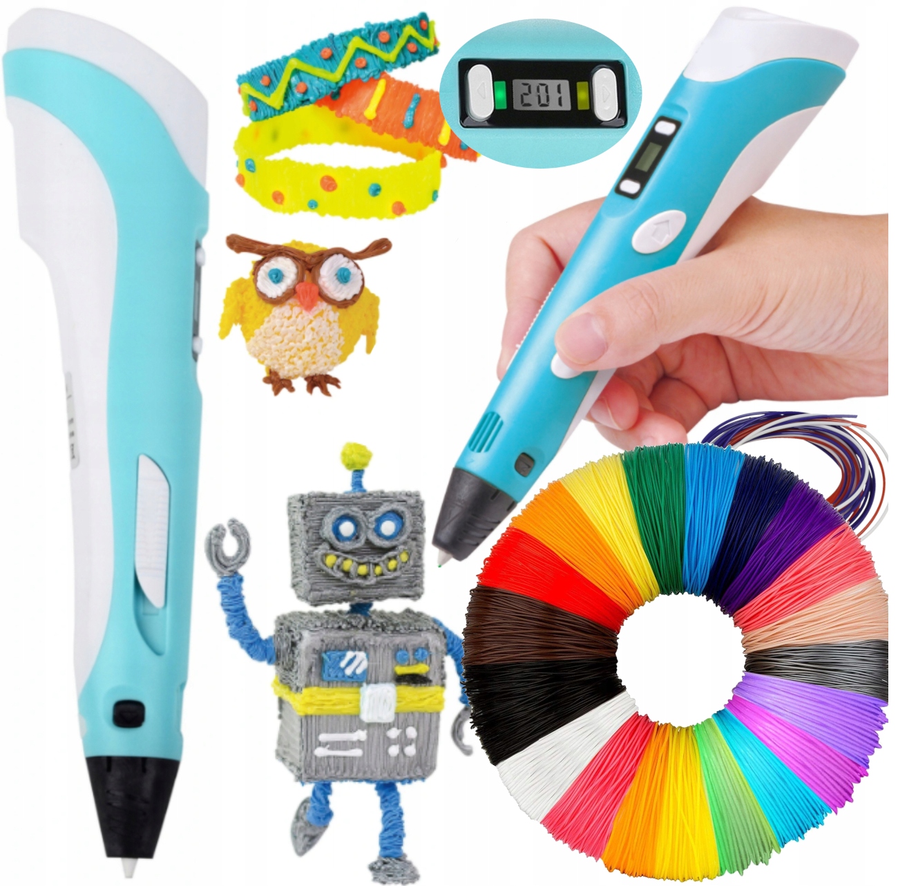 

Długopis 3D Pen Drukarka Duży Zestaw Wkłady 209M