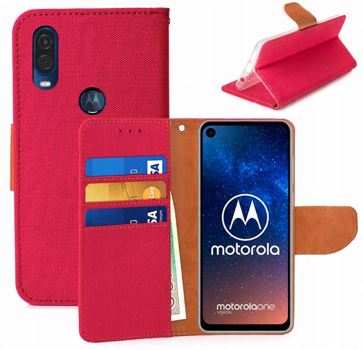 

Etui Portfel Canvas do Motorola One Vision