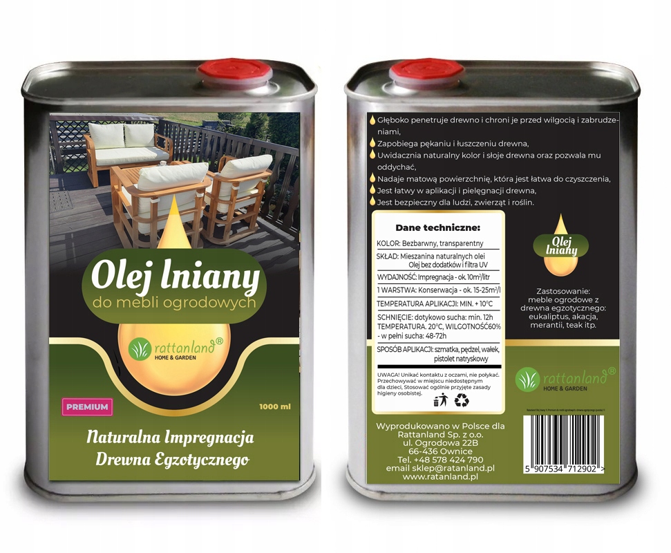 

Olej lniany do mebli drewna egzotycznego impregnat
