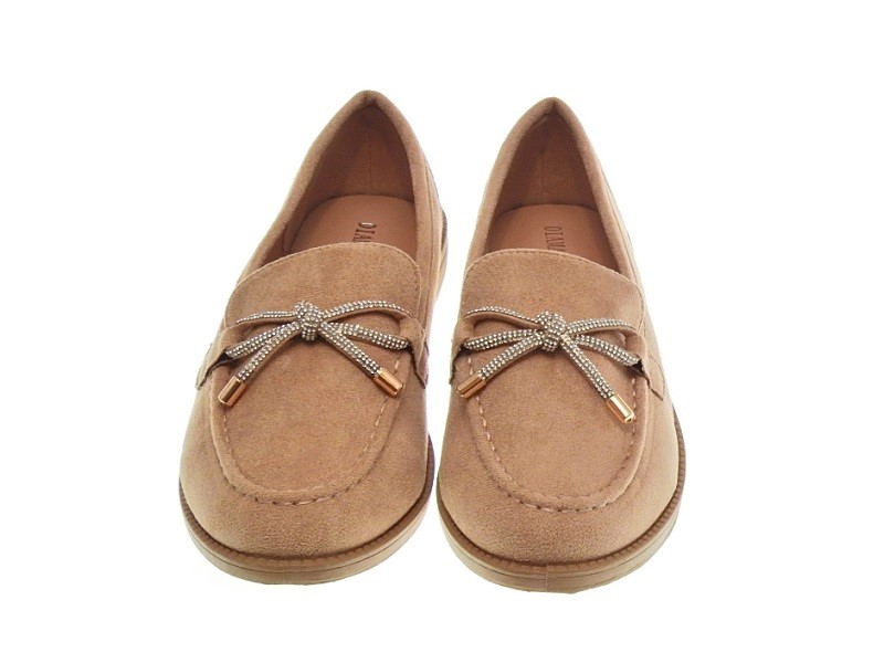 Zamszowe mokasyny damskie eleganckie Camel r.39 Rozmiar 39