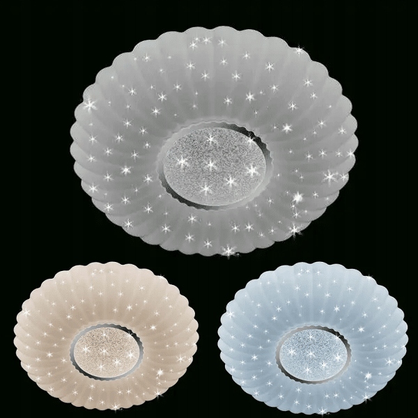 Plafoniera Venti, rozetková kulatá lampa s hvězdičkami, do kuchyně i jídelny