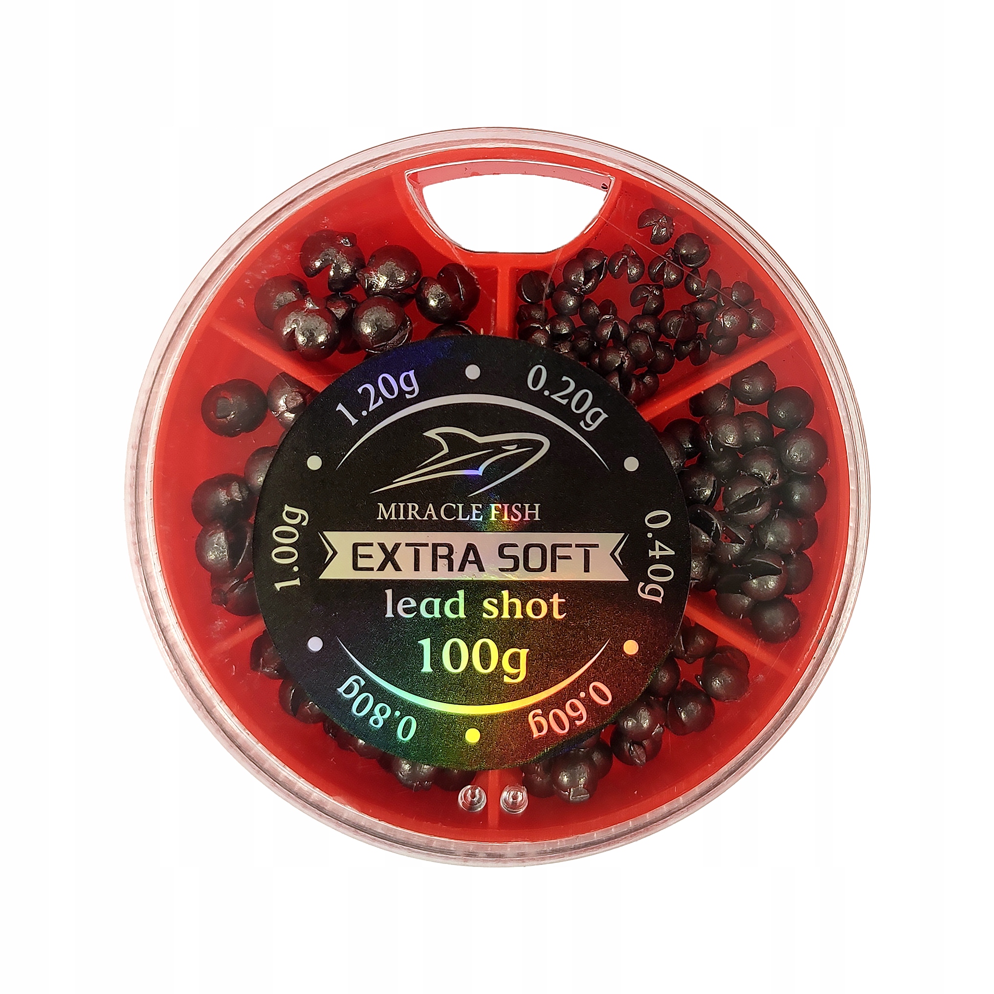 Ciężarki wędkarskie śruty ołowiane podzielne Miracle Fish zestaw 100g