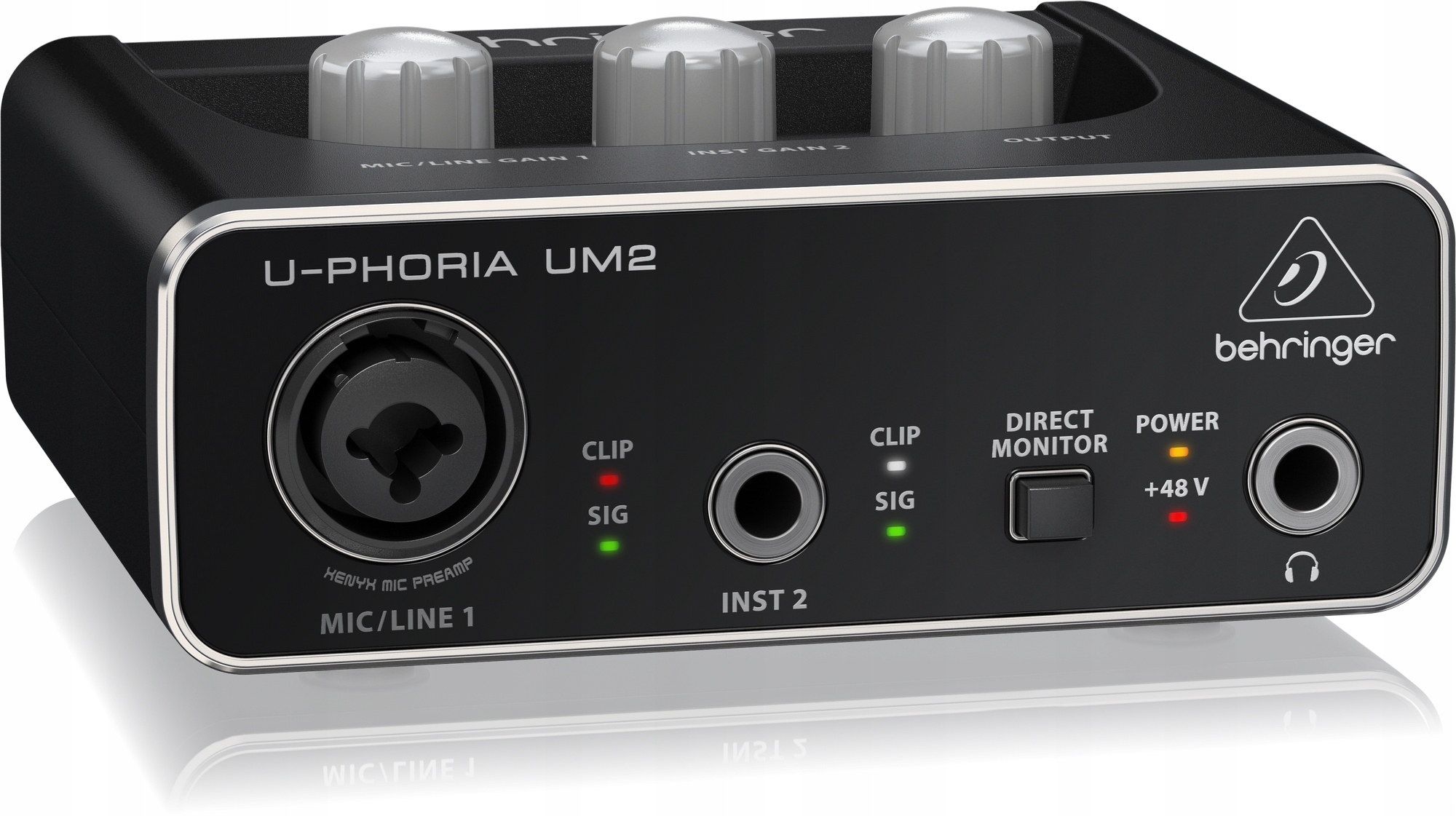 Behringer U-Phoria UM2 USB Audio Interfejs XLR Jack 6,3 mm RCA Marka Behringer