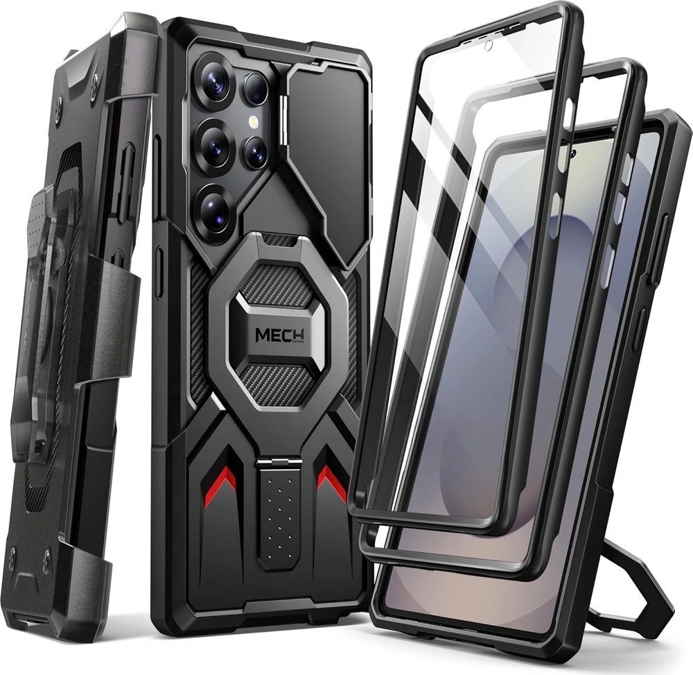 Pouzdro Tongate MagSafe pro Galaxy S25 Ultra rámeček s fólií klip