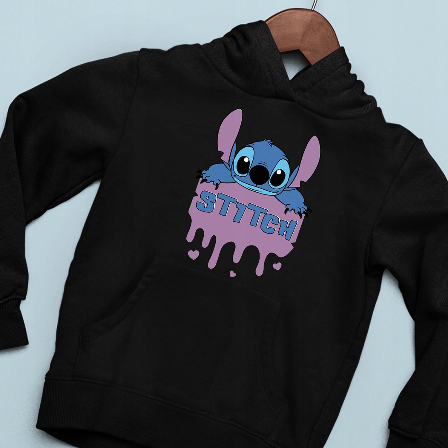 BLUZA Z KAPTUREM DZIECIĘCA DLA DZIECI STITCH 152 PREZENT JAKOŚĆ Szerokość pod pachami 51 cm