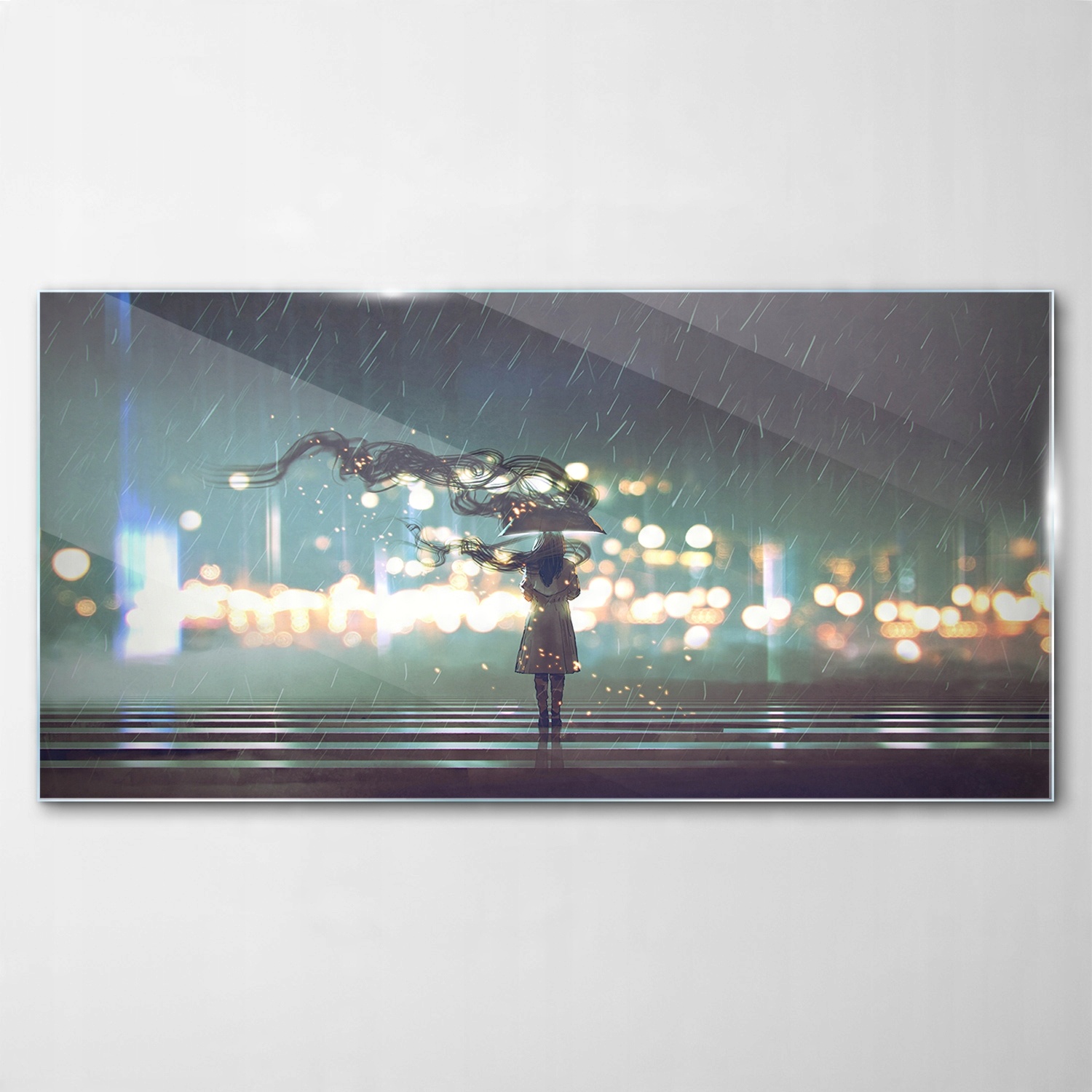 

Hartowany Obraz Szklany Kobieta Parasol 140x70