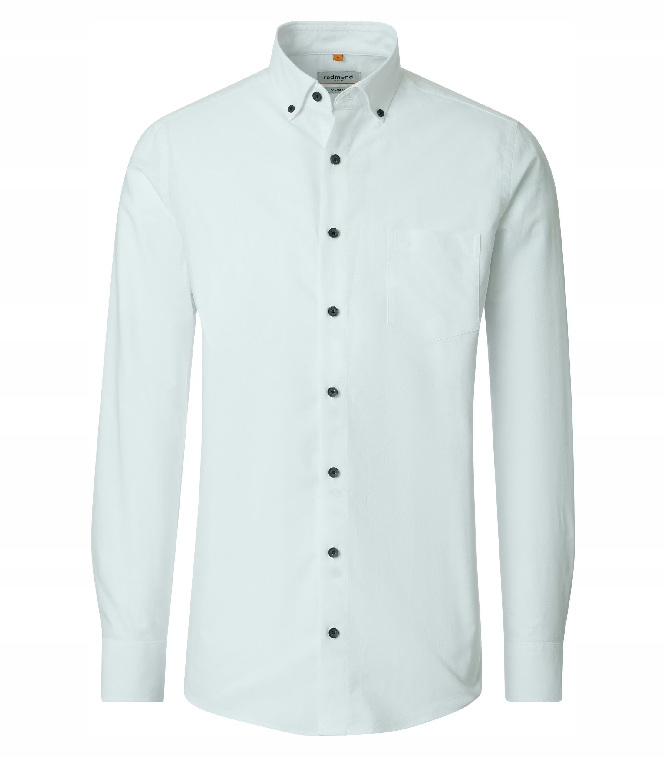 Redmond Velké Velikosti Lněná Košile Len Casual Dlouhý Rukáv Bílá 5XL 170 cm