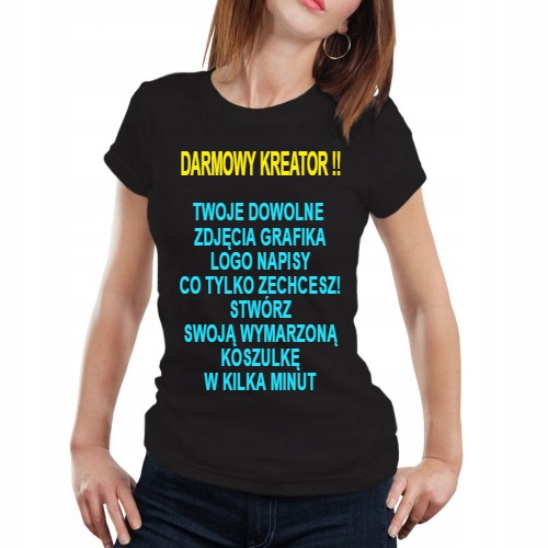 T-SHIRT KOSZULKA DAMSKA PREZENT WŁASNY POMYSŁ