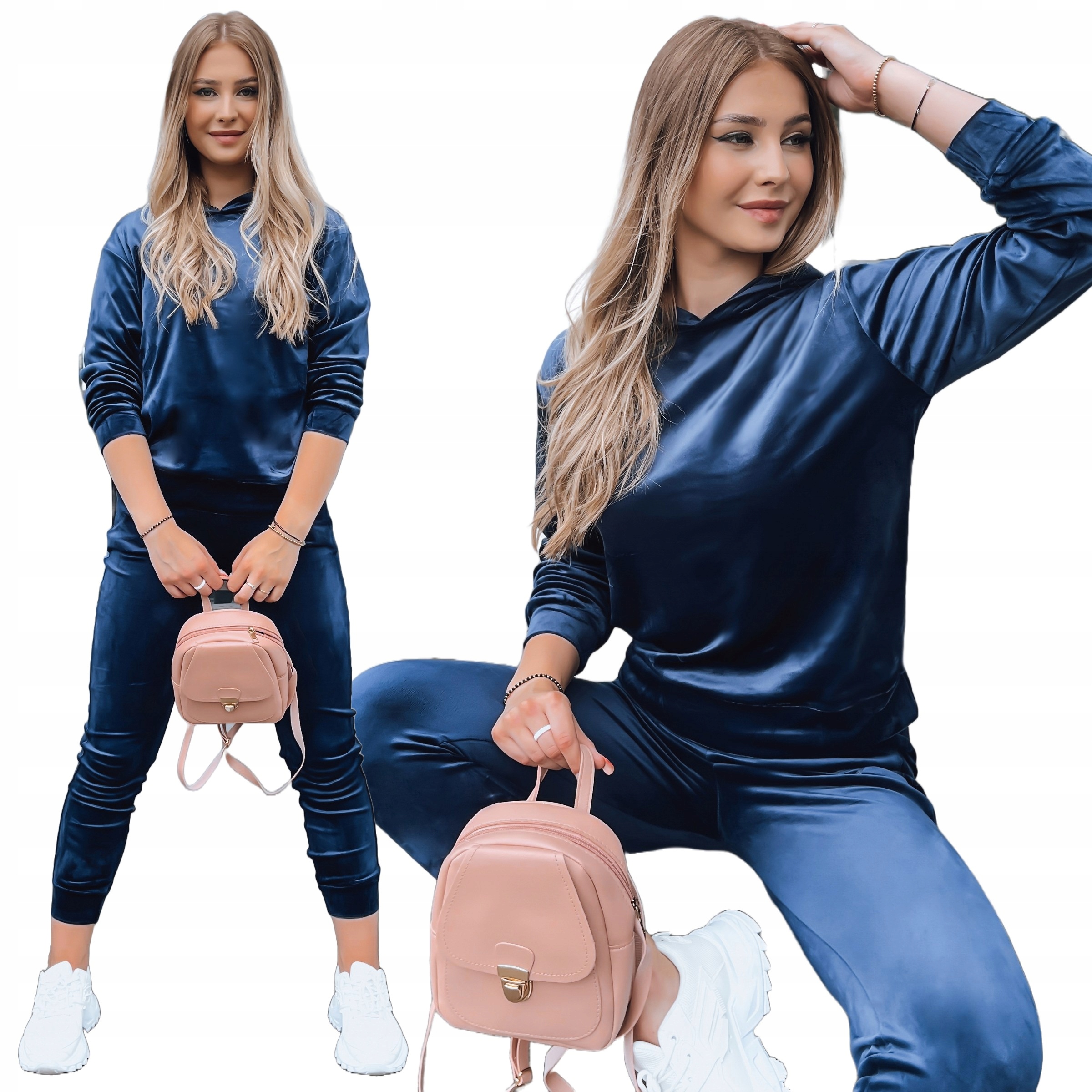 DAMSKI KOMPLET DRESOWY WELUROWY roz. S/M