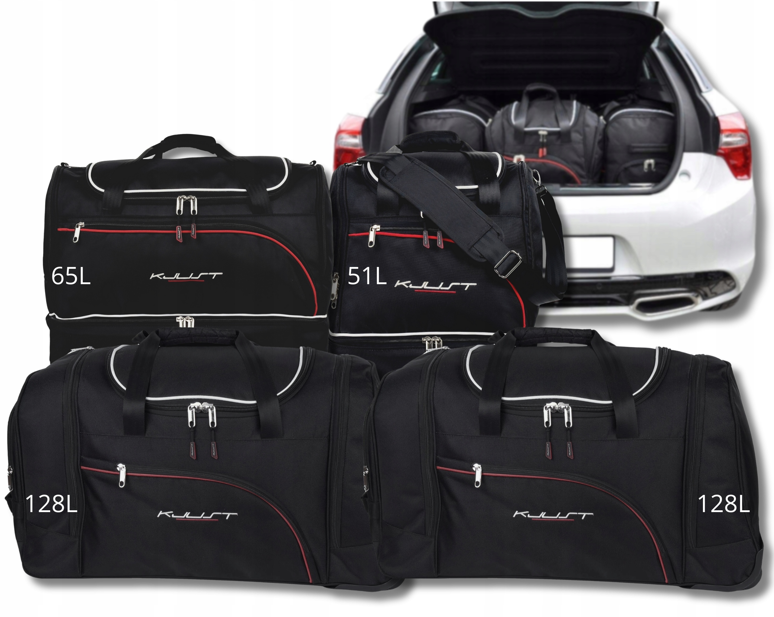 Sada kompletov tašiek Kjust do batožinového priestoru Citroen DS5 2011-2015 4 ks