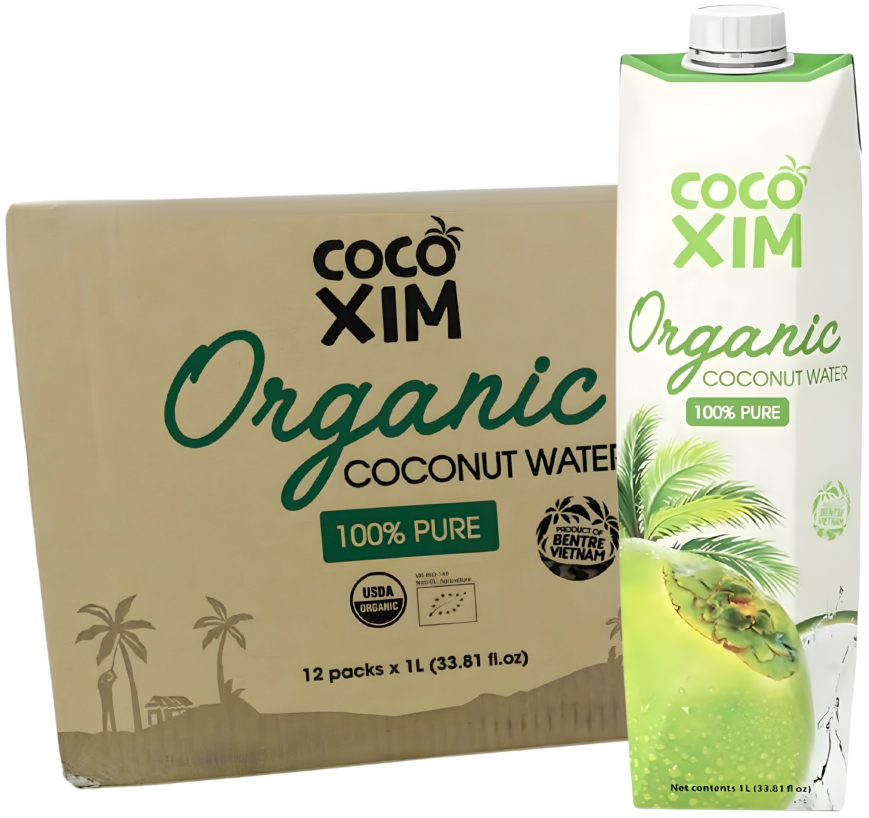 Levně Cocoxim Organic kokosová voda 100% 12×1l