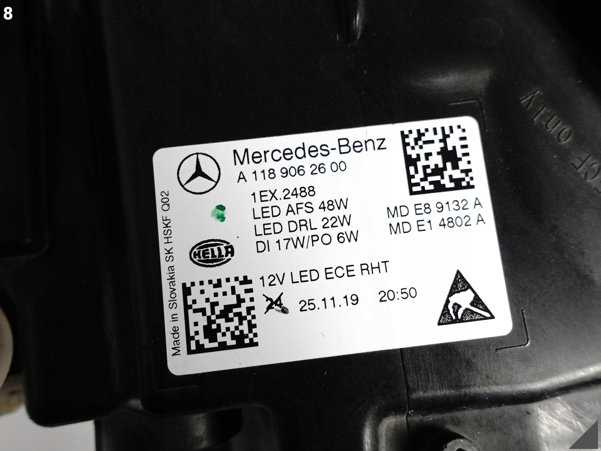 MERCEDES CLA II X118 C118 19- light FULL LED HIGH PERFORMANCE right front