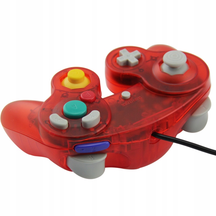 You2K Pad kontroler gamepad do Nintendo GameCube NGC i Wii transp.czerwony