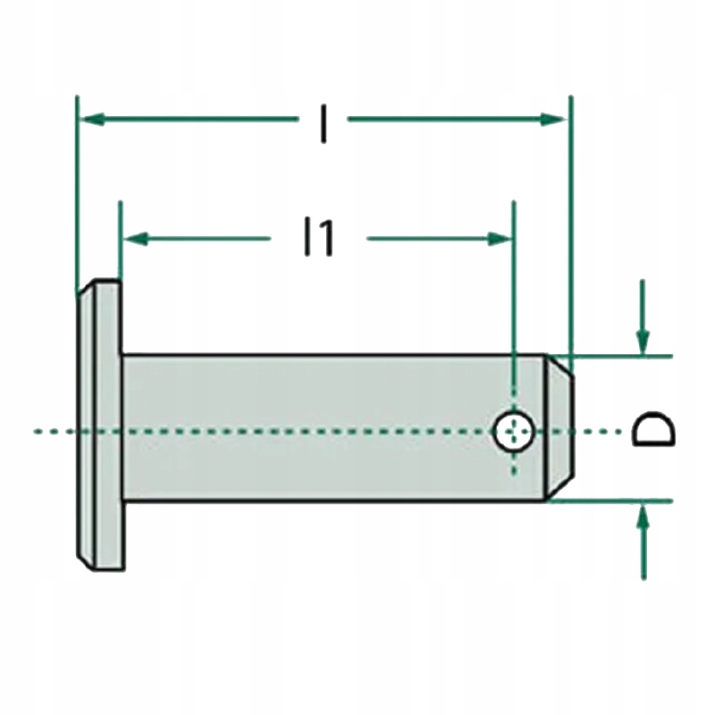Sworzeń bolec stalowy ocynkowany 16x40 mm DIN 1444 Marka Granit