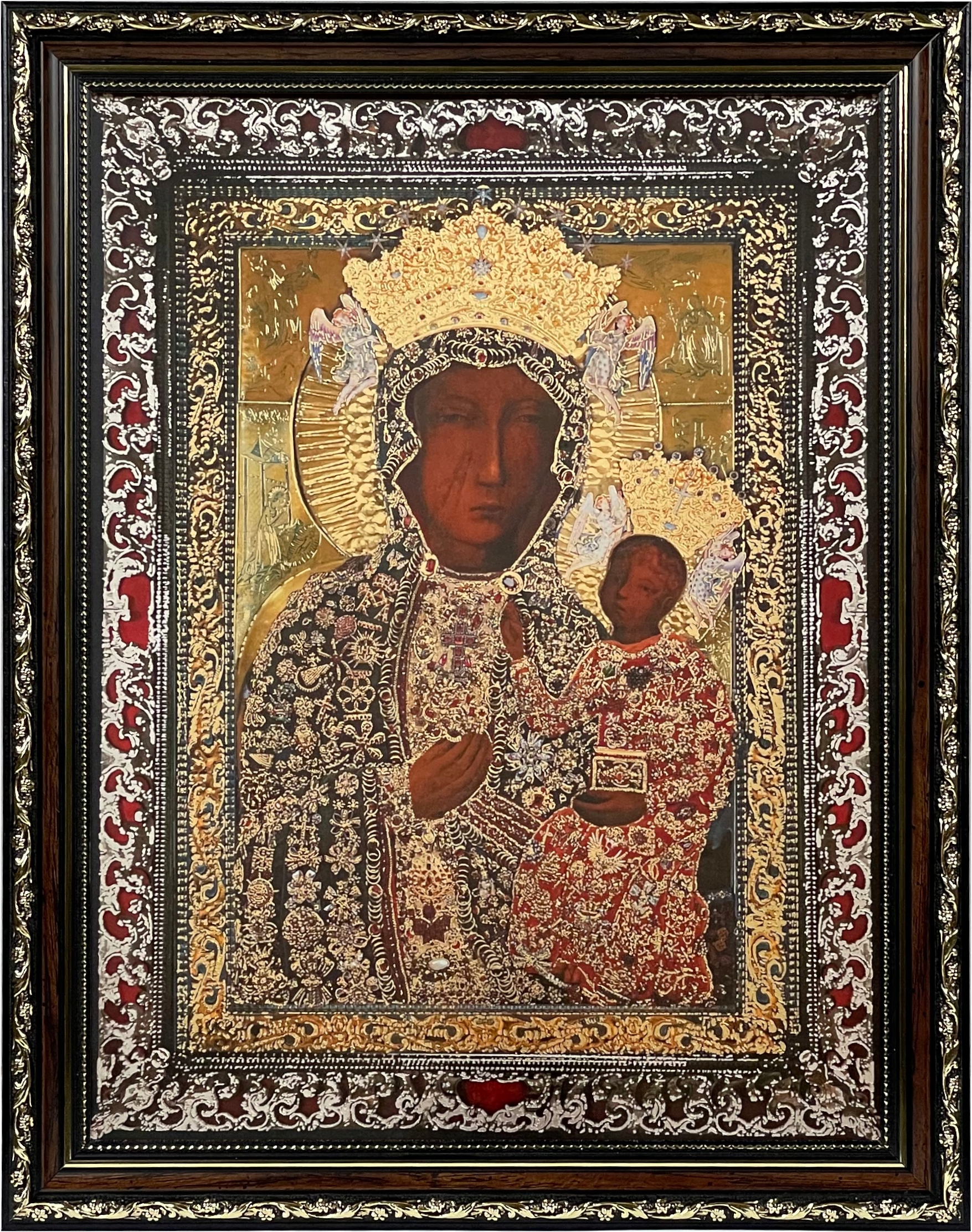 

Obraz 46x36 Matka Boska Częstochowska Ozdobna Rama