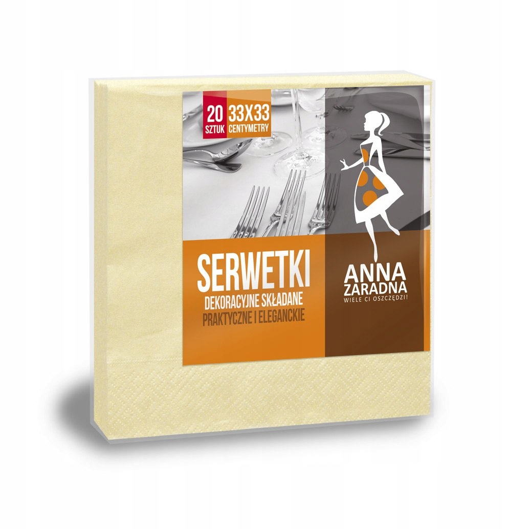 

Az Serwetki składane 33x33 cm 20szt. łososiowe