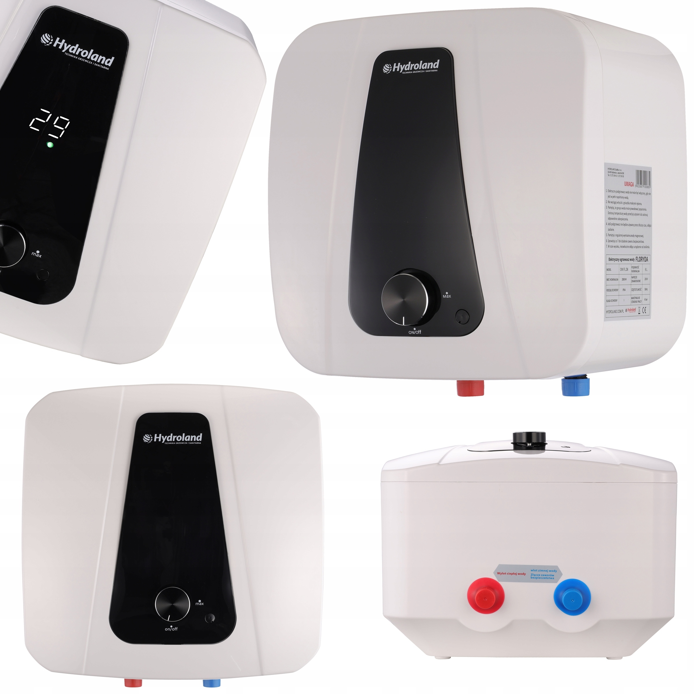 Elektrický Ohřívač Vody 6 L Spodní Nadumyvadlový Ohřívač Bojler 2000 W