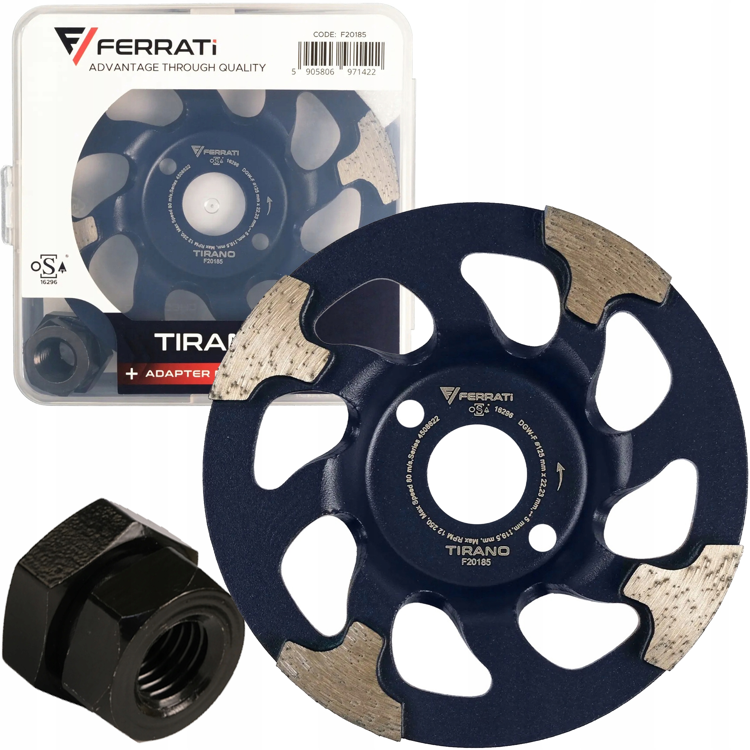 Ferrati Diamantový Kotouč Tirano Ø 125 MM x 22,23 MM Adaptér M14