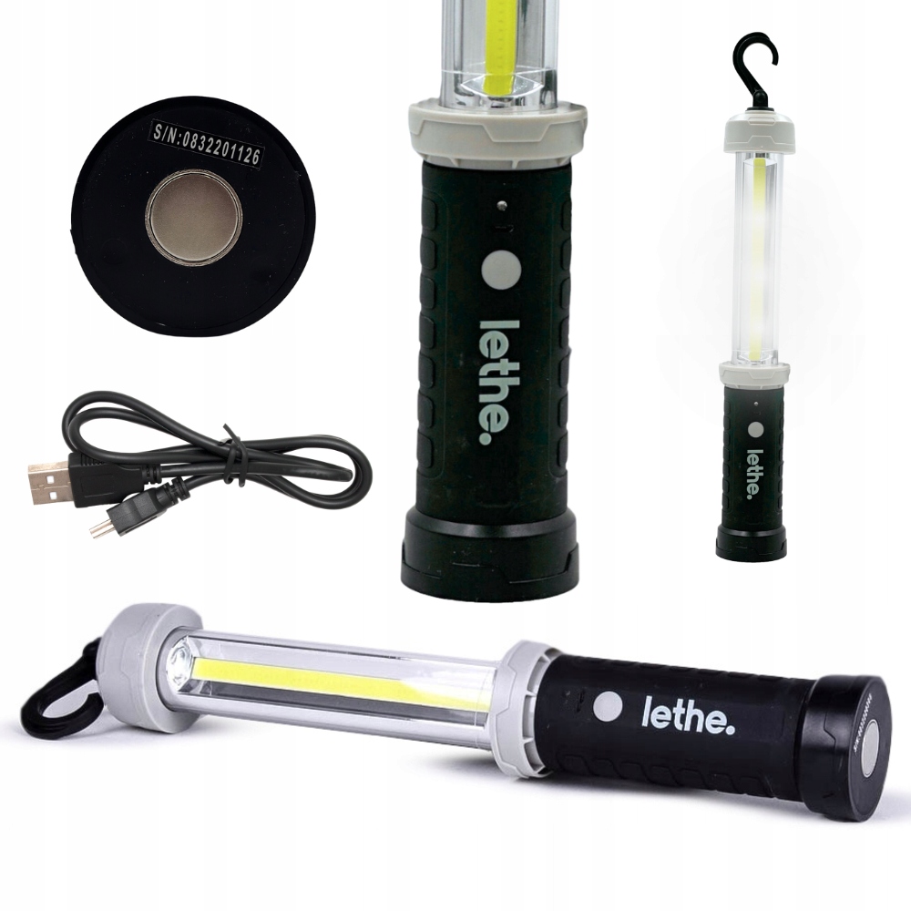 LATARKA LAMPKA WARSZTATOWA Z HACZYKIEM I MAGNESEM