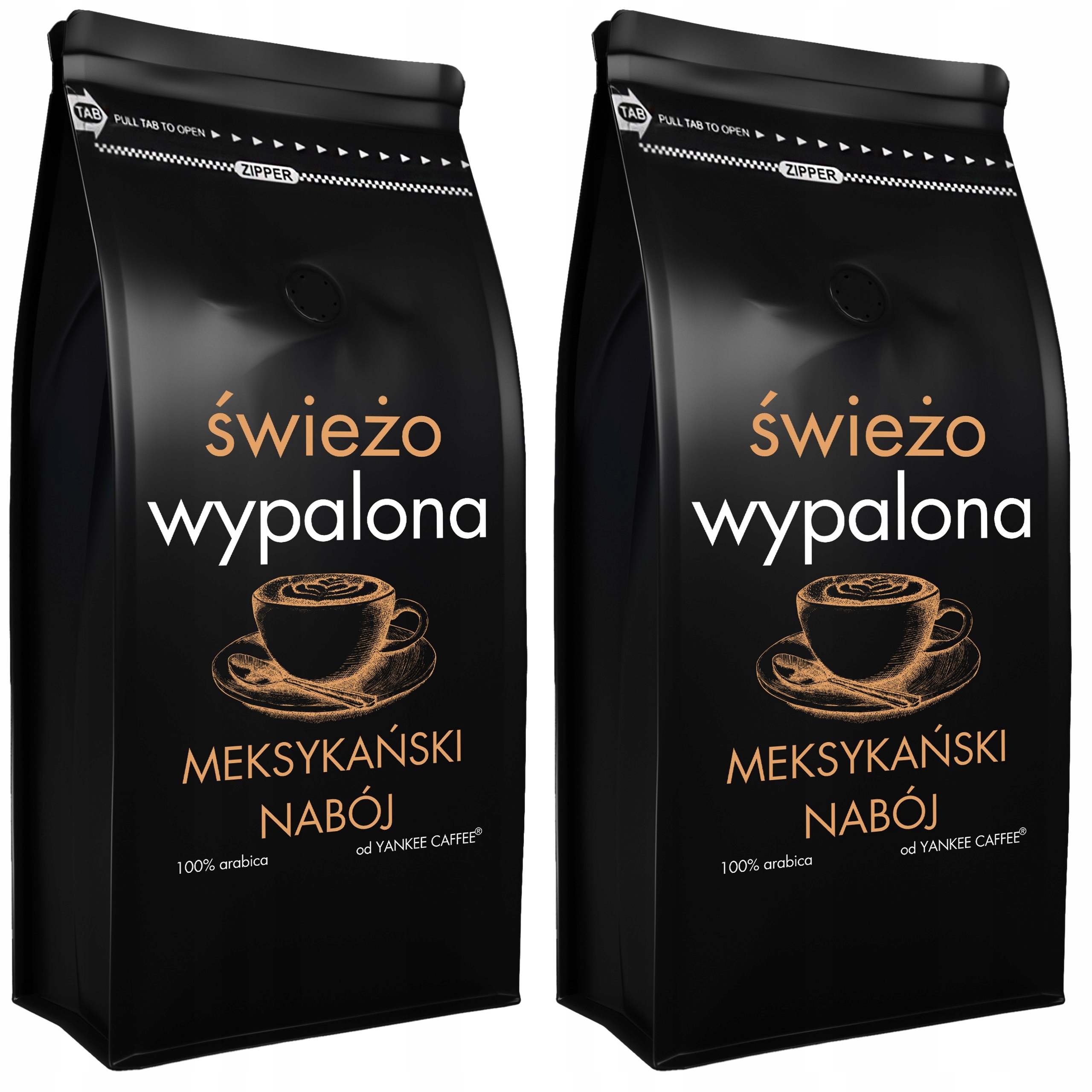 Levně Káva zrnková 2kg 100% Arabica Čerstvě Pražená Mexický Náboj (2x1kg)
