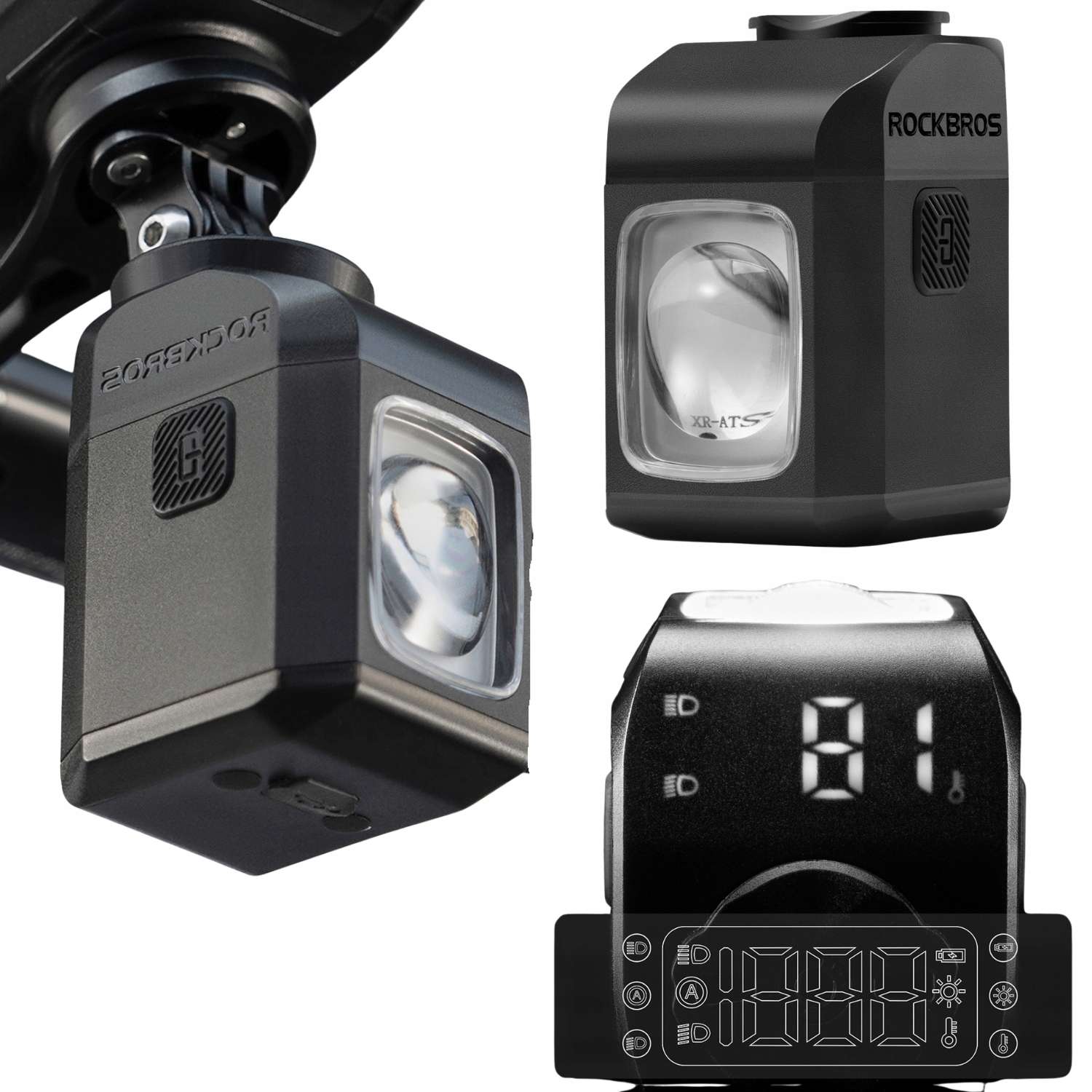 Mocna Lampka Rowerowa Led 1600LM 4000MAH Przednia Akumulatorowa Rockbros