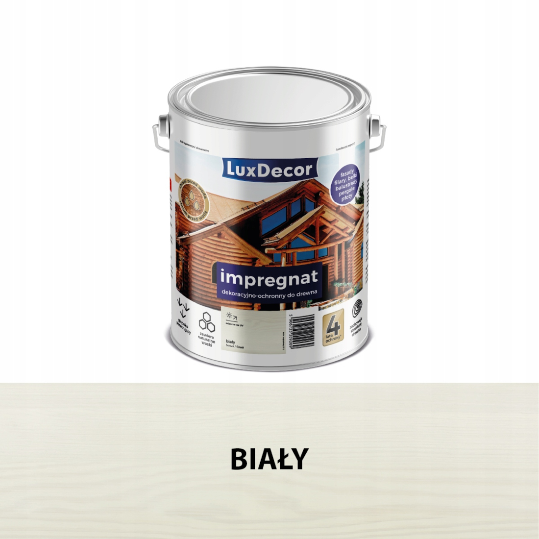 Luxdecor Ochranná A Dekorativní Impregnace Na Dřevo 4,5 L Bílá