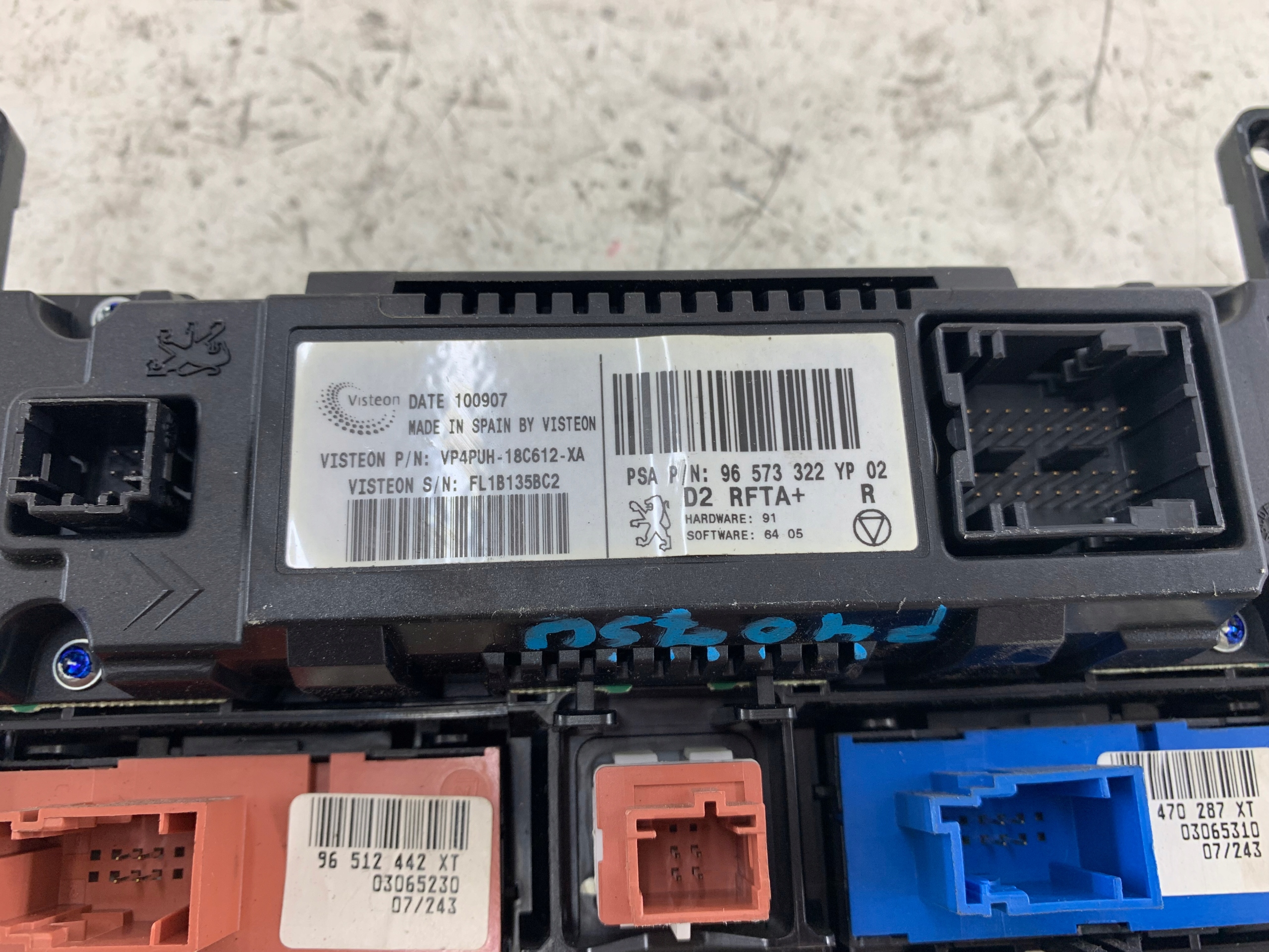 PEUGEOT 407 vezérlö panel a klímának 96573322YP