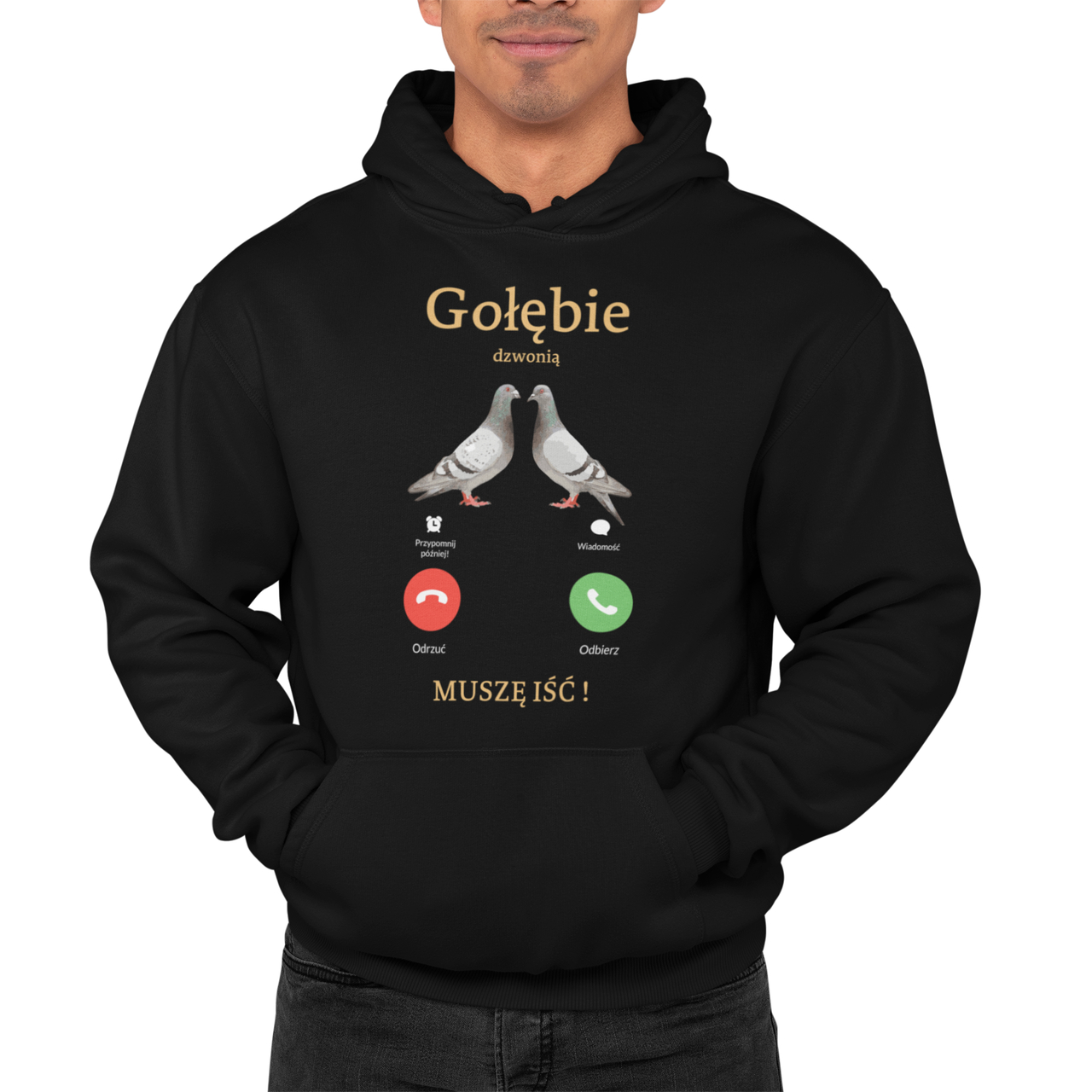 

Bluza Kangurka Z Kapturem Gołębie Gołębiarz On