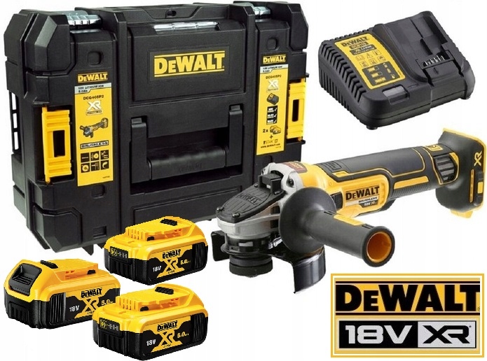 DeWALT Zestaw DCG405P3 seria Xr 18V DCG405 3x DCB184 DCB1104 Tstak