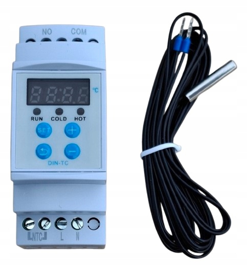 Regulator Temperatury Led Din Termostat -20+100'C