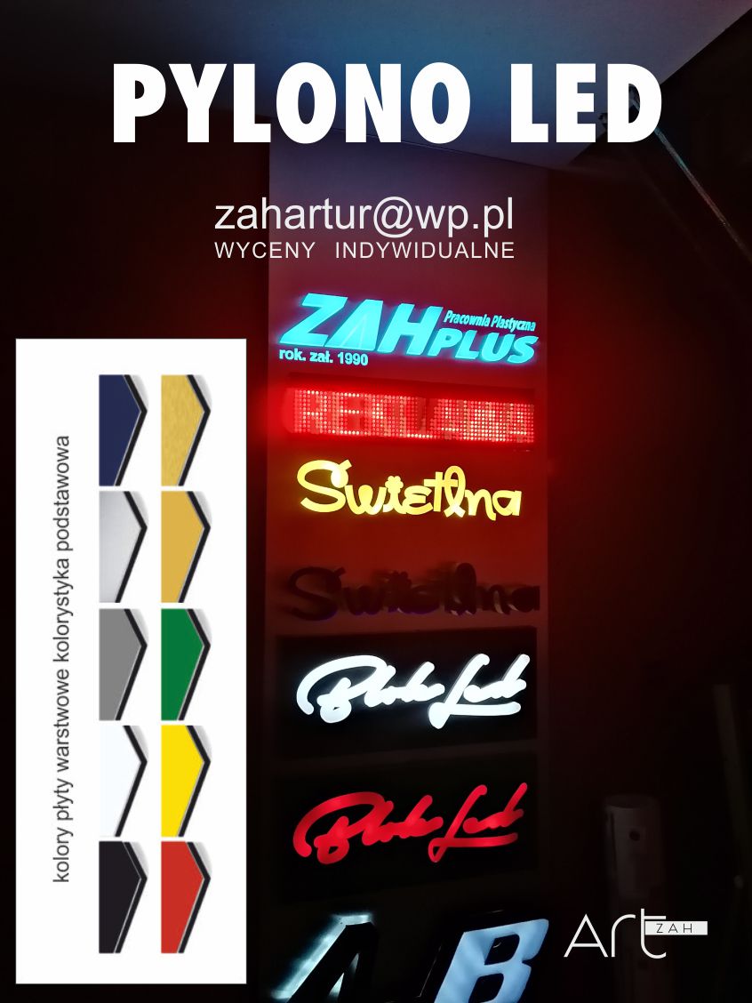 Pylon led reklama słup Wysokość produktu 250 cm