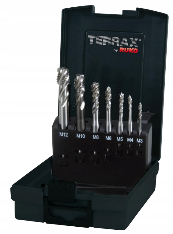 Strojové závitníky M3-M12 otočné Hss tvar C A245058TX Terrax Ruko