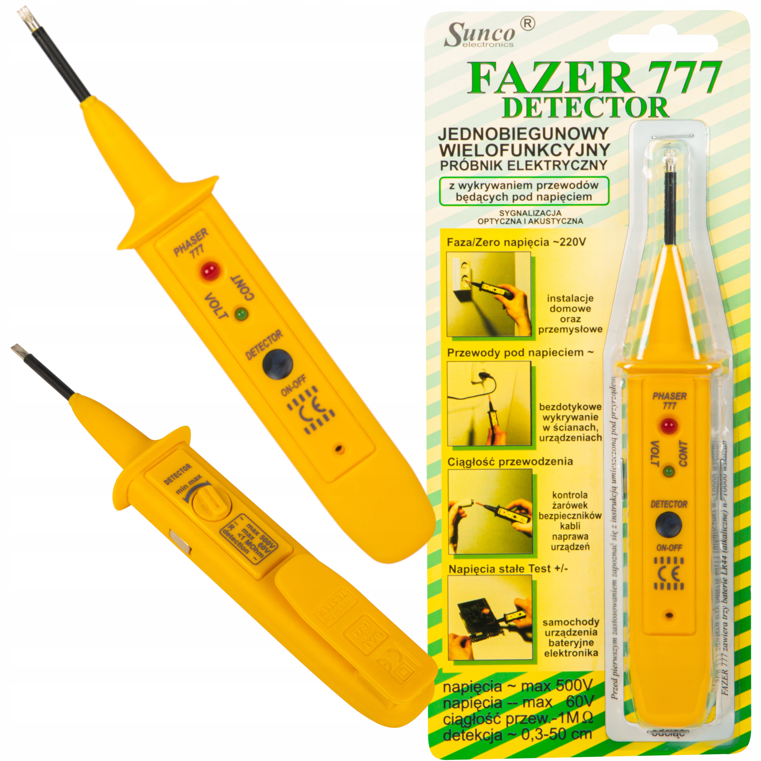

Fazer 777 Polski Miernik Próbnik Tester Napięcia