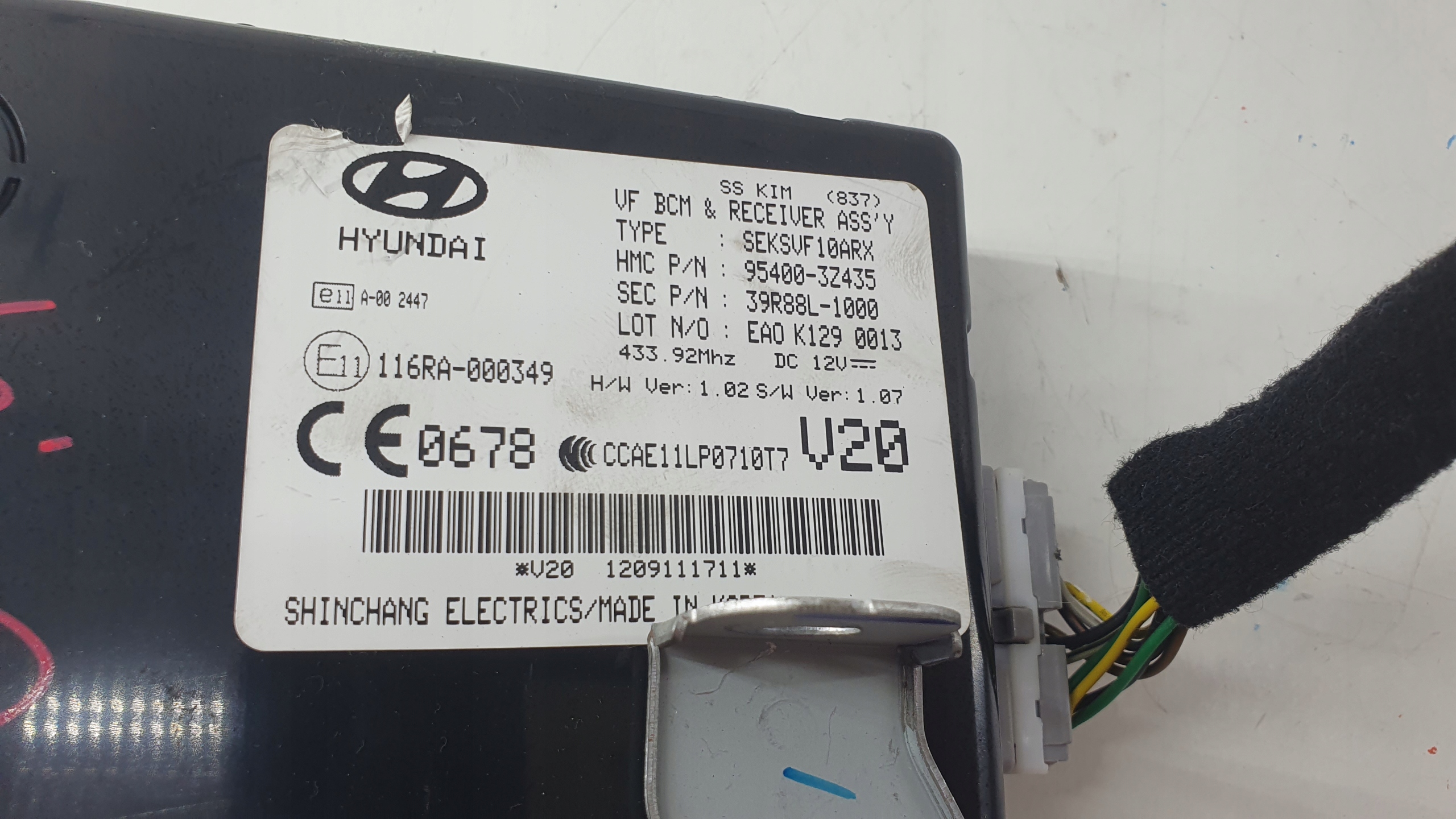Hyundai i40 CW 1.7 CRDI 11- module control unit BCM kluczyka $