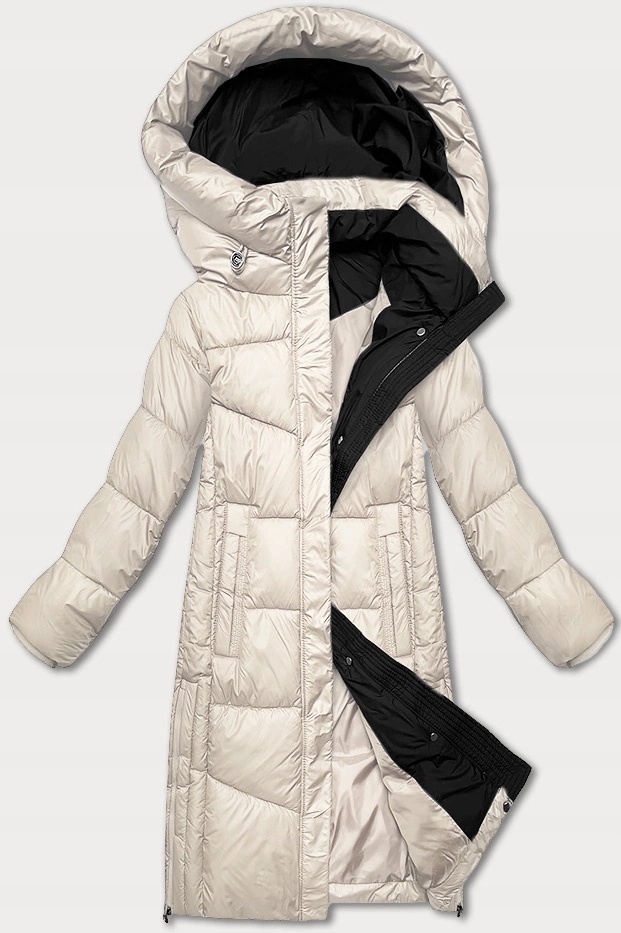 Zimní Bunda Kapuce LU-238152 Ecru XXL (44)