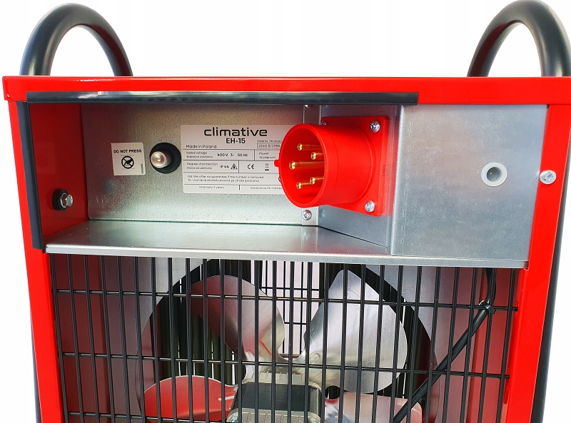 Polska nagrzewnica elektryczna EH-15 Dmuchawa Grzejnik Termostat 15 kW Model EH-15