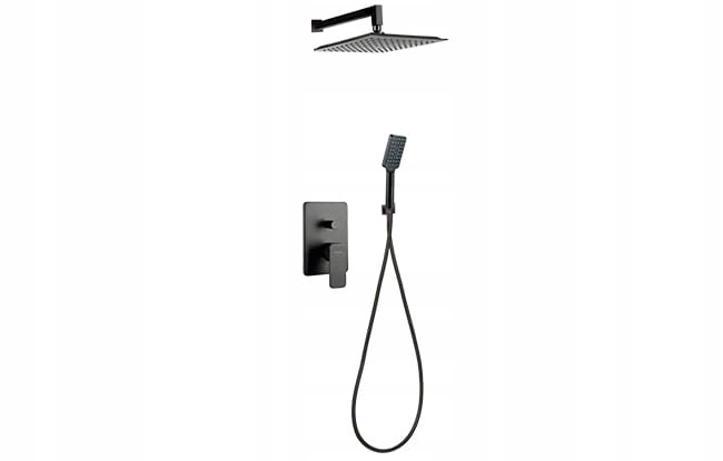 Valvex Zestaw Natryskowy, Podtynkowy Carre, Black.