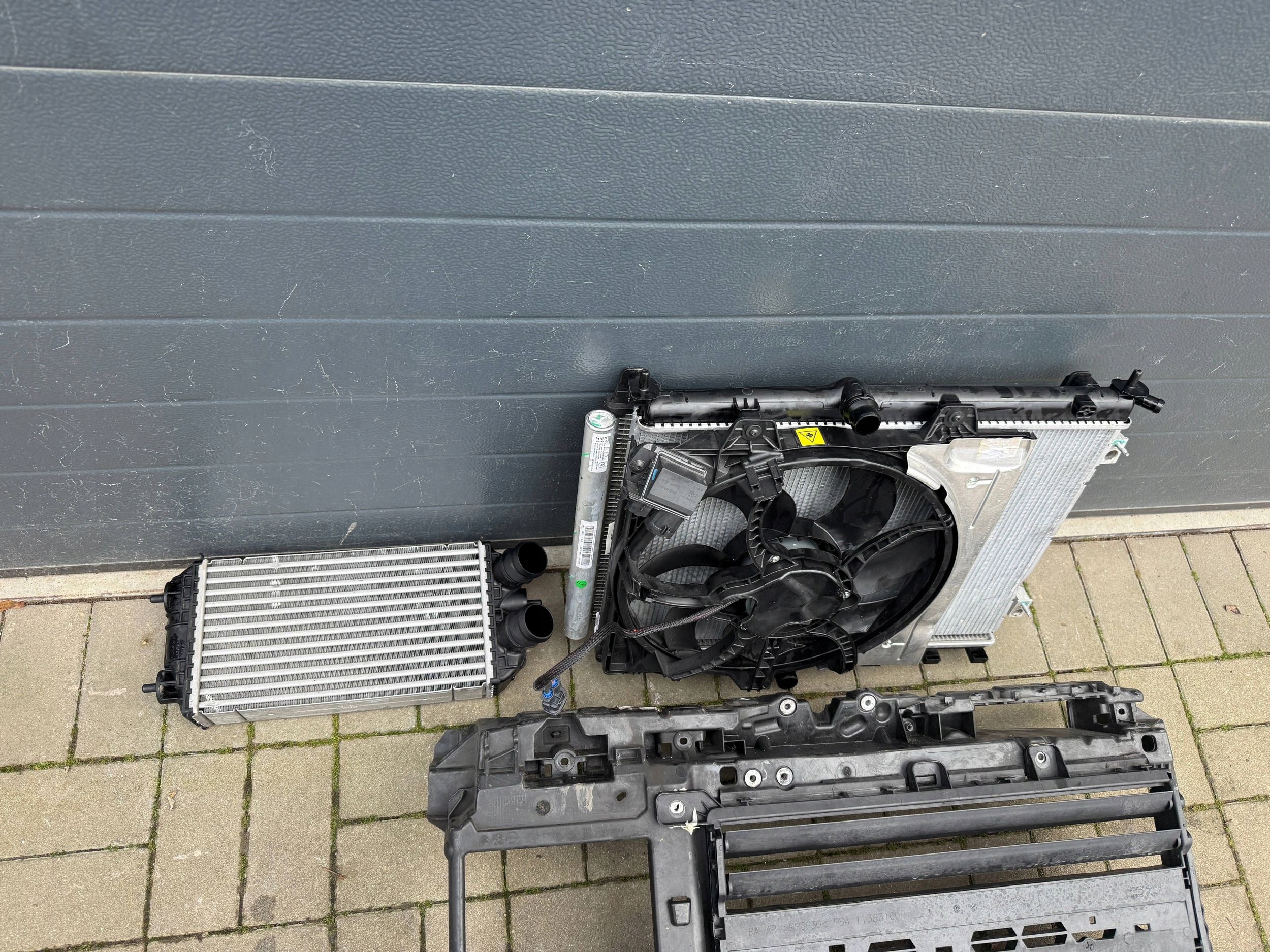 Opel Corsa F support panel for radiators blinds radiator condenser fan komplet