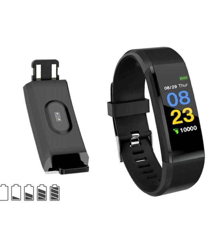 SMARTBAND PLUS PULSOMETR OPASKA FIT SMARTWATCH Kolor koperty czarny
