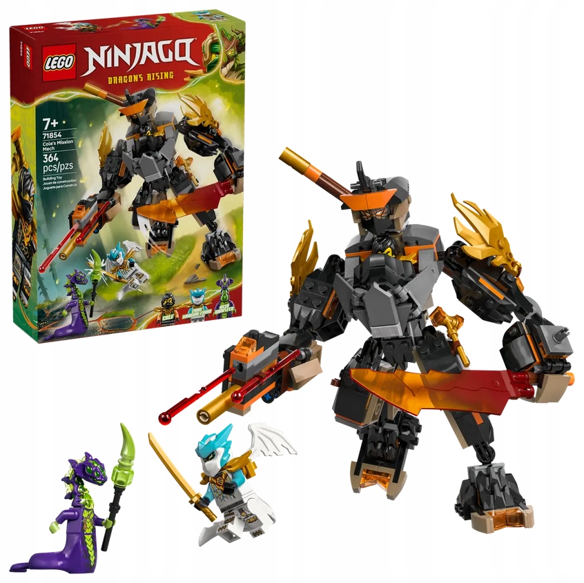 Lego 71854 Ninjago Mech je speciální Cole a Zane v dračí zbroji
