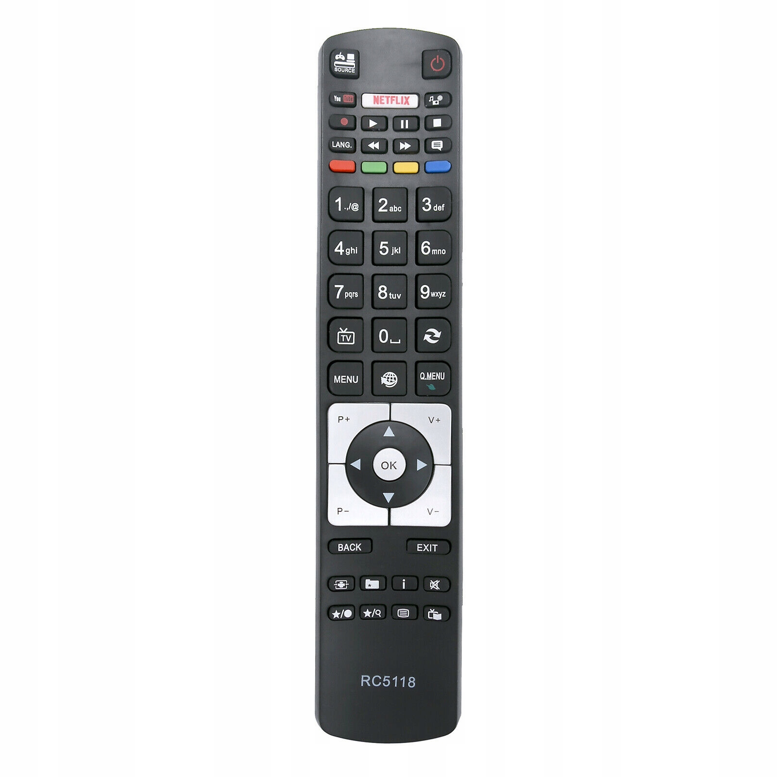 PILOT DO TV HITACHI TELEFUNKEN FINLUX RC5118 NETFLIX