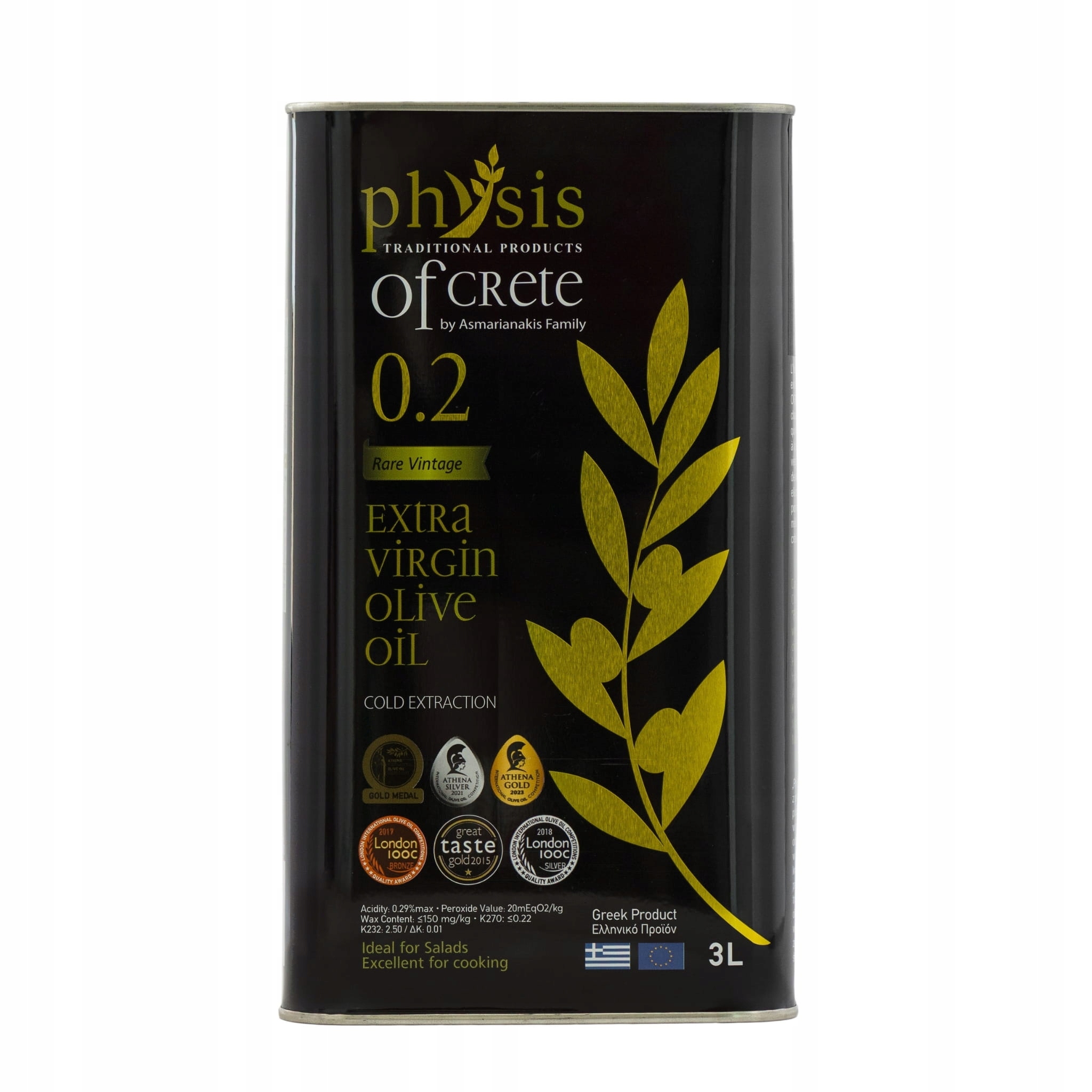 Levně Physis of Crete extra panenský olej 0.2 3 L