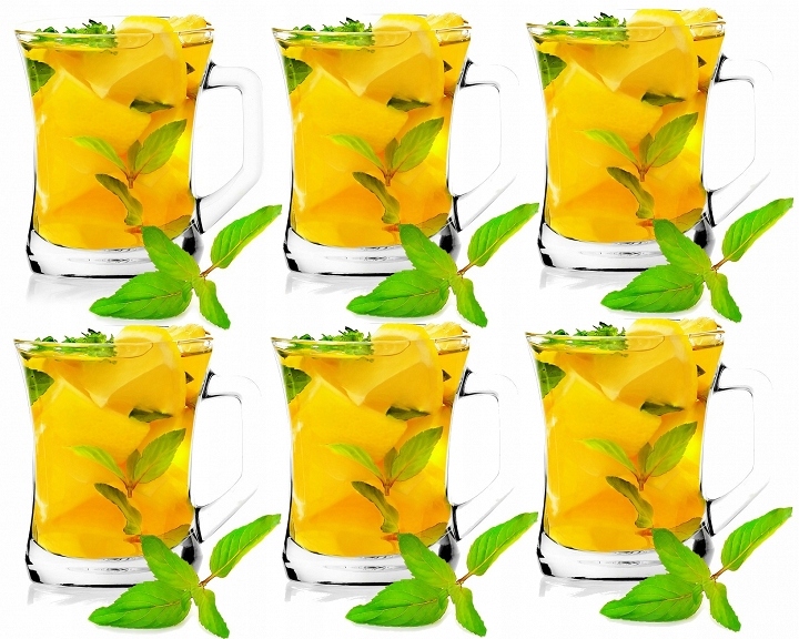 

Komplet 6 Szt. Szklanka Z Uchem Do Herbaty 200ml