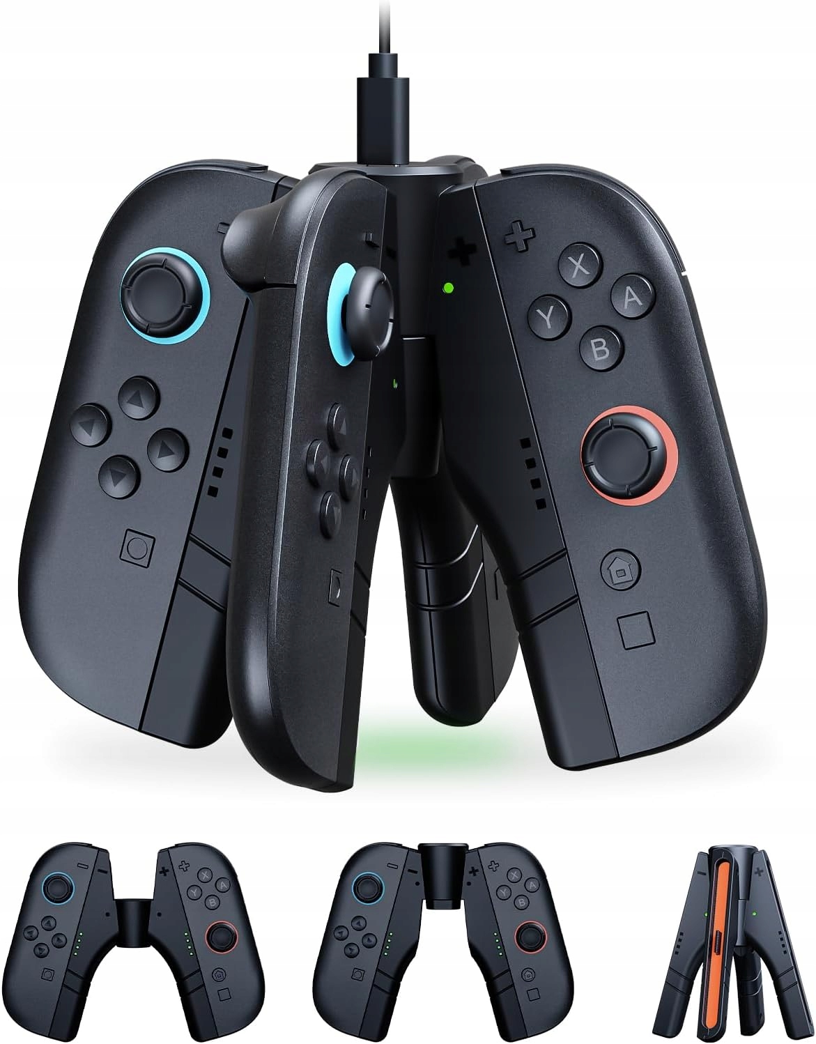 Ładowarka do 4x Joy-Con 2 Nintendo Switch 2 Stacja ładująca 4w1 LED stojak