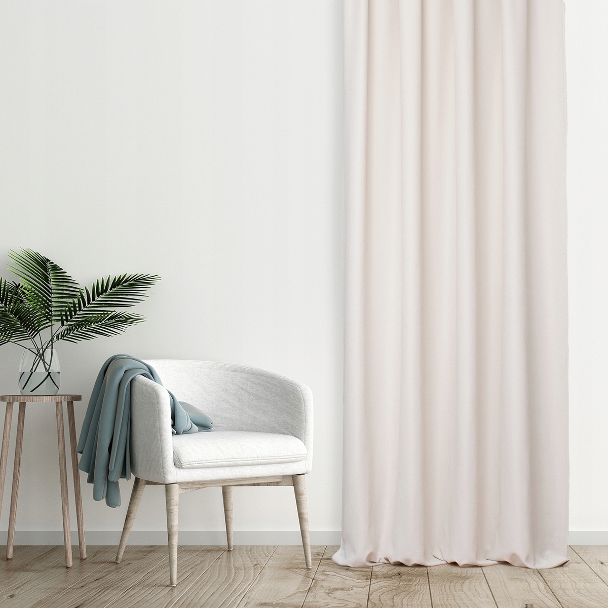 ZASŁONY EFE 150x430 KREM TAŚMA Na Wymiar Wzór gładki