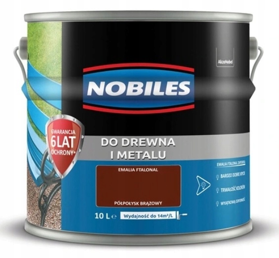 Nobiles Ftalátové Drevo Meta 10 L Hnedý Pololesk