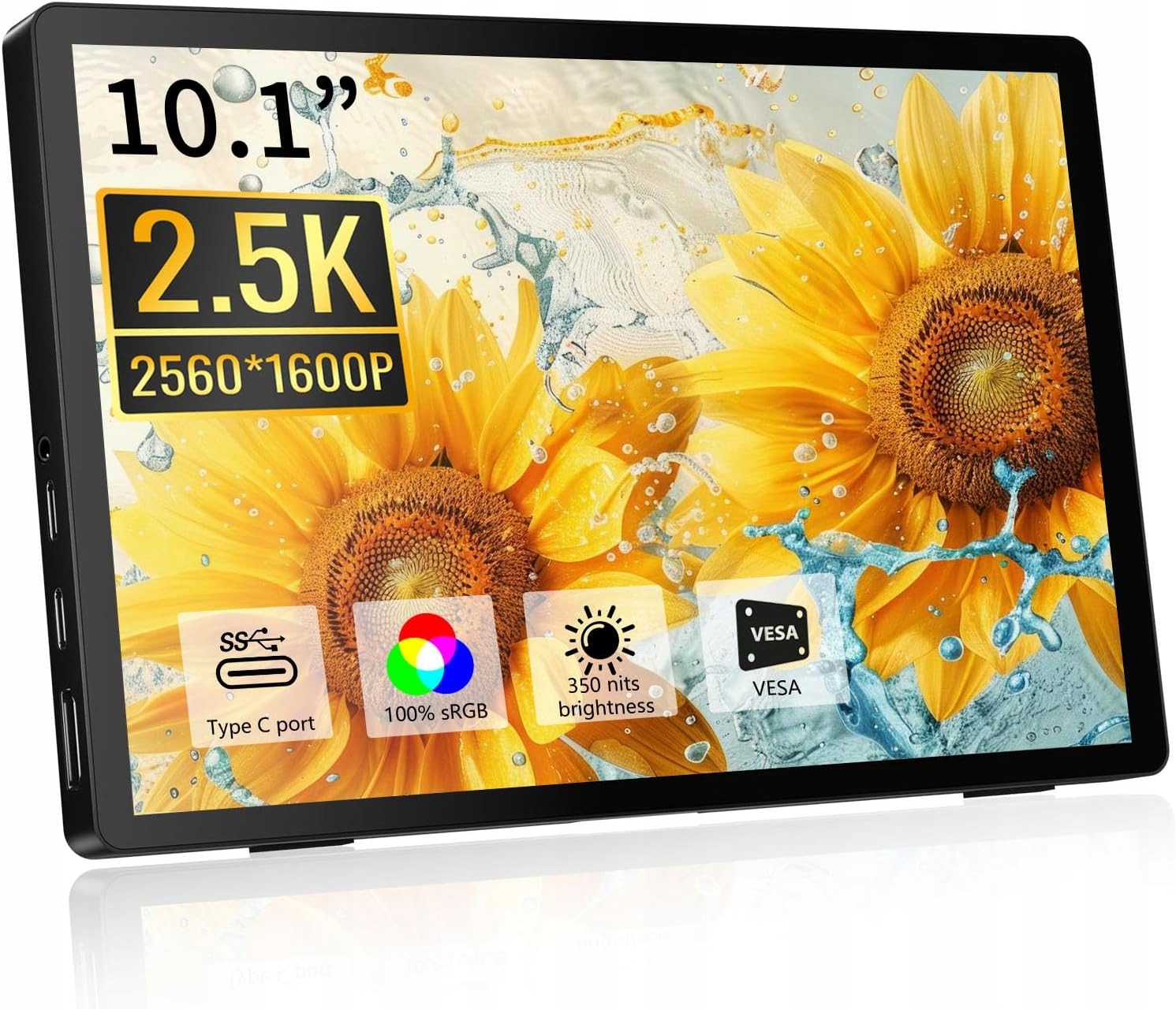 Prenosný monitor Pisichen 10,1 palca 2560 x 1600 Ips displej Hdmi Usb-c