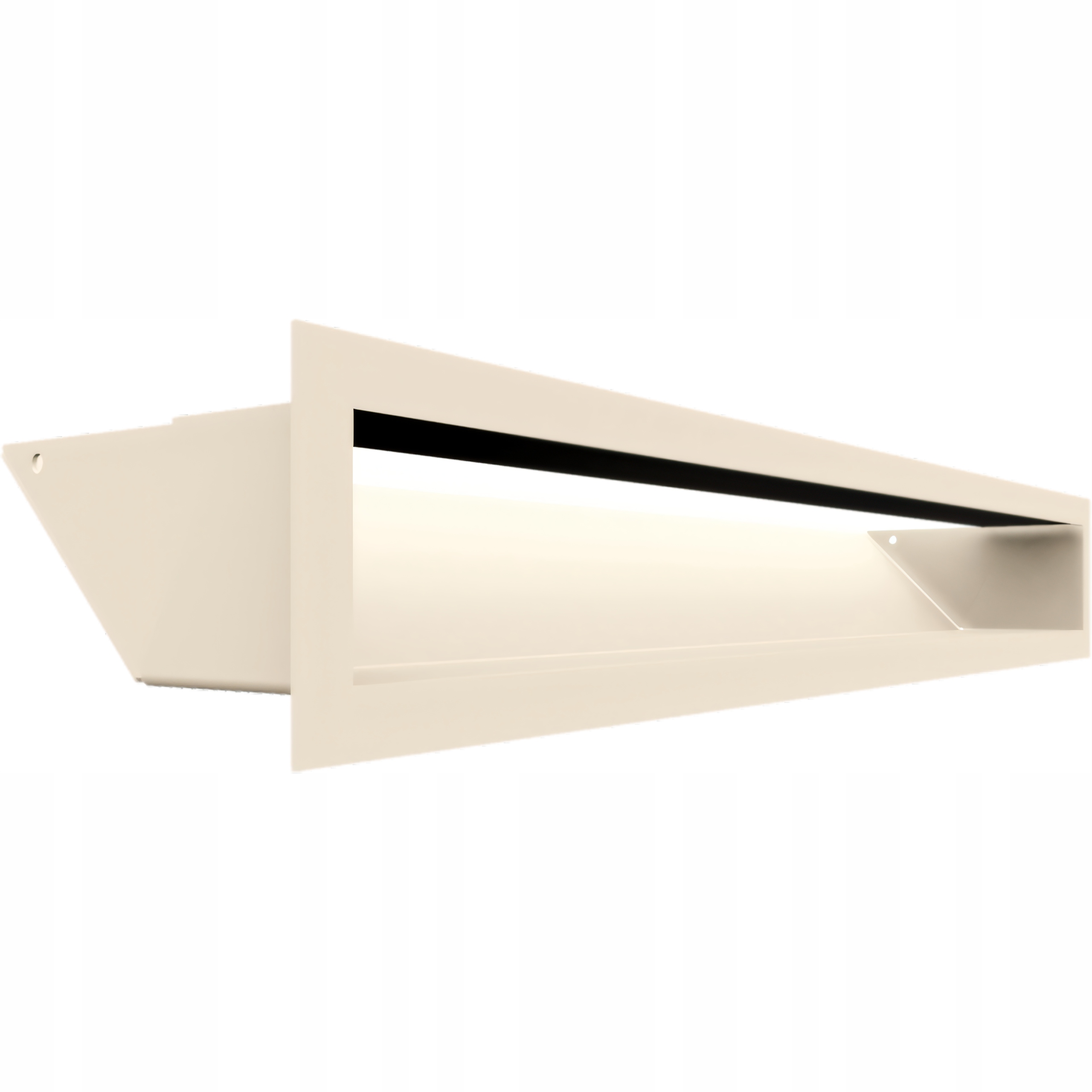 Větrací krbová mřížka Luft Sf Slim 9x60 cm, krémová