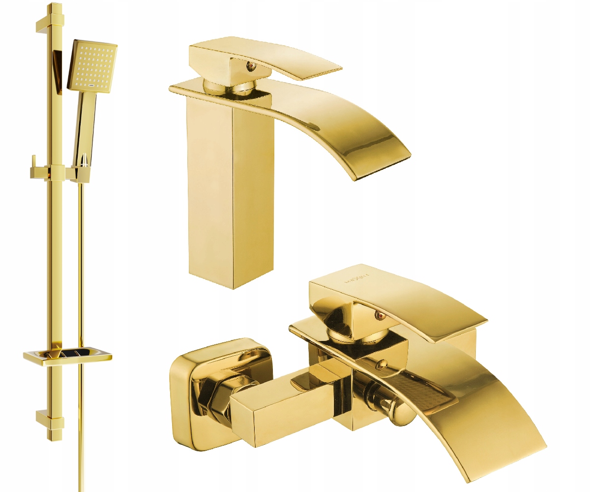 Mexen Aries DQ45 vaňová súprava zlatá, mosadzné prvky, elegantný dizajn
